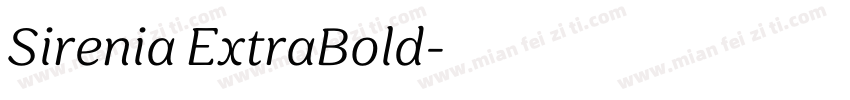 Sirenia ExtraBold字体转换
